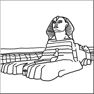Clip Art: Great Sphinx B&W