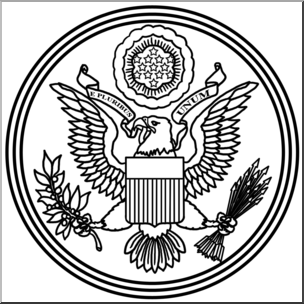 Clip Art: Great Seal of the United States B&W