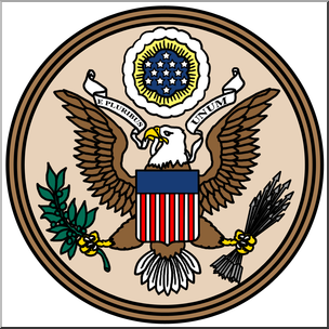 Clip Art: Great Seal of the United States Color