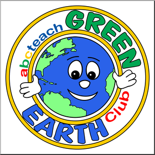Clip Art: Green Earth Club Logo 2 Color