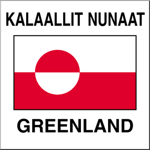Clip Art: Flags: Greenland Color