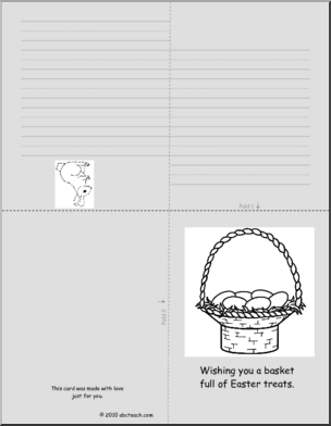 Greeting Card: Easter Basket (foldable) (k-1)