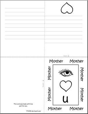 Greeting Card: Mother’s Day Mother (foldable)  (elem)