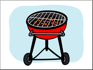 Clip Art: Basic Words: Grill Color Unlabeled