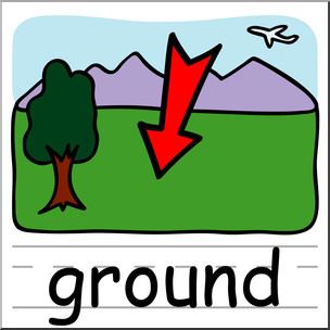 Clip Art: Basic Words: Ground Color Labeled