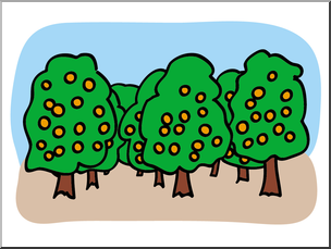 Clip Art: Basic Words: Grove Color Unlabeled