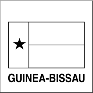 Clip Art: Flags: Guinea-Bissau B&W
