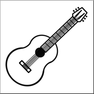Clip Art: Guitar B&W