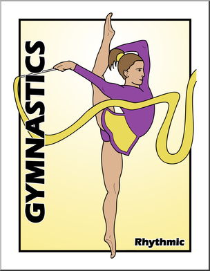 Clip Art: Gymnastics Rhythmic Color