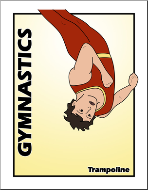 Clip Art: Gymnastics Trampoline Color