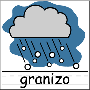 Clip Art: Weather Icons Spanish: Granizo Color