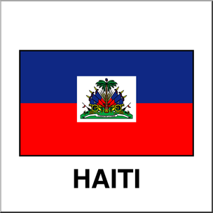 Clip Art: Flags: Haiti Color