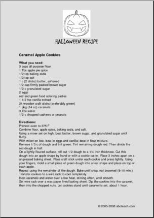 Recipes: Halloween Caramel Apple Cookies