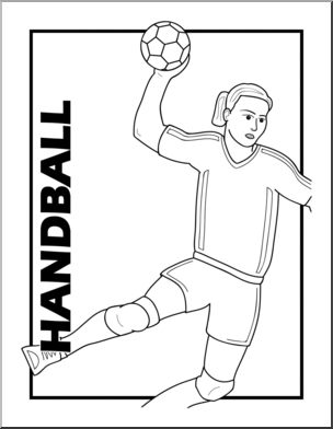 Clip Art: Handball B&W