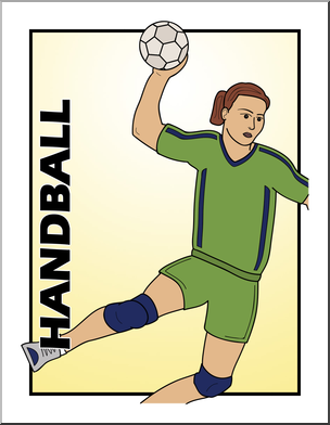 Clip Art: Handball Color