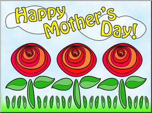 Clip Art: Happy Mother’s Day 1 Color 1
