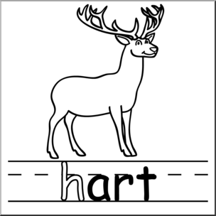 Clip Art: Basic Words: -art Phonics: Hart B&W
