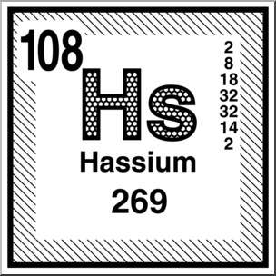 Clip Art: Elements: Hassium B&W