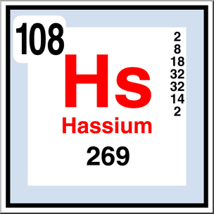 Clip Art: Elements: Hassium Color
