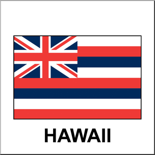 Clip Art: Flags: Hawaii Color