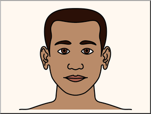 Clip Art: Parts of the Body: Head Color Unlabeled