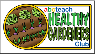 Clip Art: Healthy Gardeners Club Logo 1 Color