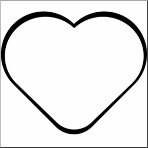 Clip Art: Heart 2 B&W