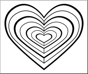 Clip Art: Hearts 1 B&W