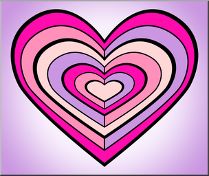 Clip Art: Hearts 1 Color 1