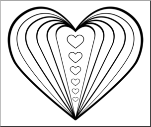 Clip Art: Hearts 3 B&W