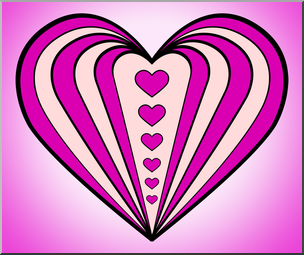 Clip Art: Hearts 3 Color 1