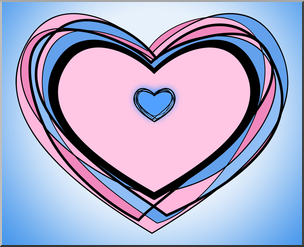 Clip Art: Hearts 5 Color 1