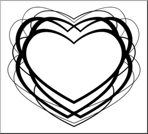 Clip Art: Hearts 6 B&W
