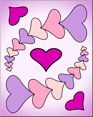 Clip Art: Hearts 8 Color 1