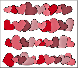 Clip Art: Hearts 9 Color 2