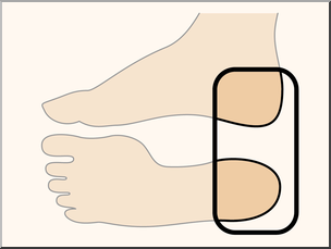 Clip Art: Parts of the Body: Heel Color Unlabeled