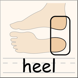 Clip Art: Parts of the Body: Heel Color