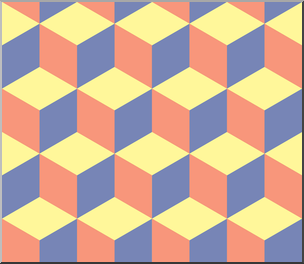 Clip Art: Tile Pattern: Hexagon Color 01 50%