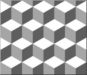 Clip Art: Tile Pattern: Hexagon Grayscale 02 Low Resolution