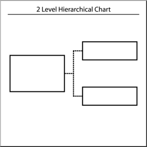 Clip Art: Hierarchical Organizer 2 Levels x 2 B&W Labeled
