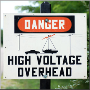 Photo: High Voltage Overhead Sign 01b LowRes