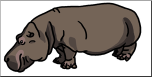 Clip Art: Hippopotamus Color 2