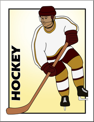 Clip Art: Ice Hockey Color