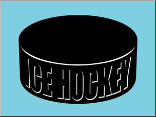 Clip Art: Ice Hockey Puck Color 2