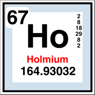 Clip Art: Elements: Holmium Color