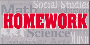 Clip Art: Word Banner: Homework 1 Color 4