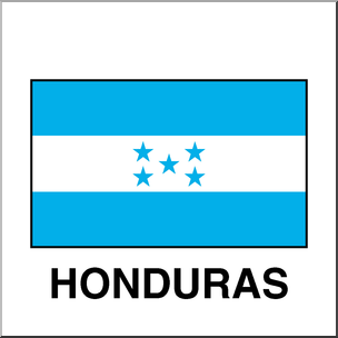 Clip Art: Flags: Honduras Color