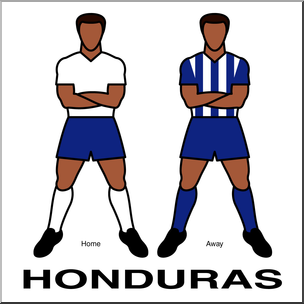 Clip Art: Men’s Uniforms: Honduras Color