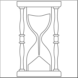 Clip Art: Hourglass B&W