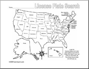 Game: License Plate Map (multi-age)